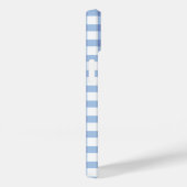 Coques Case-Mate iPhone Monogramme | Pastel Blue En vichy Plaid Checker (Verso / Droite)