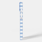 Coques Case-Mate iPhone Monogramme | Pastel Blue En vichy Plaid Checker (Verso / Gauche)