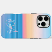 Coques Case-Mate iPhone Monogramme Pastel Ocean Sunset Feminine Custom (Verso (horizontal))