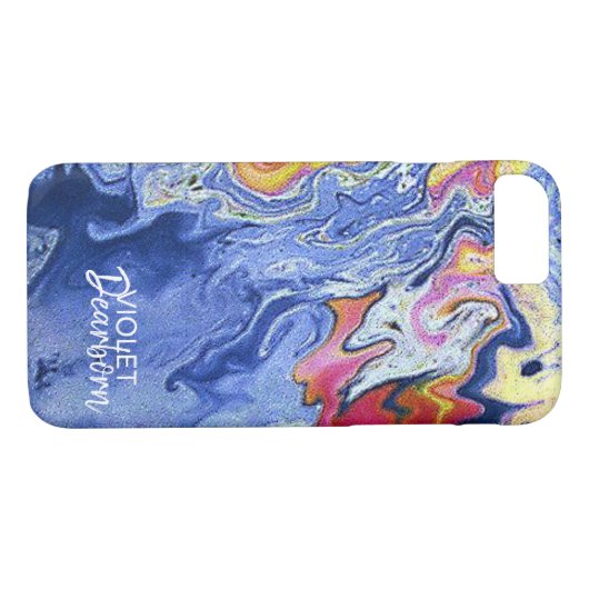 Coques Case-Mate iPhone Monogramme peint sur le feu et la glace (Dos (Horizontal))