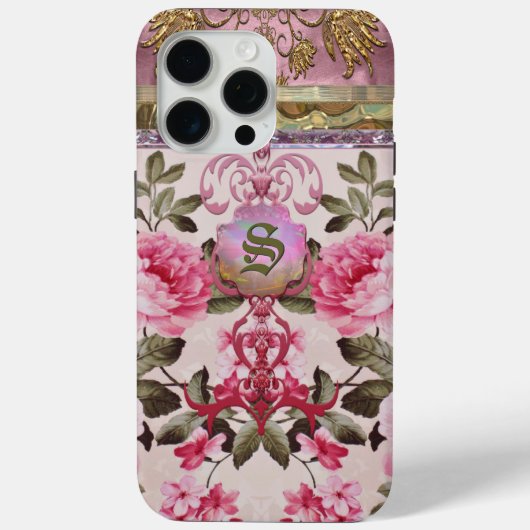 Coques Case-Mate iPhone Monogramme Peony Place (Verso)