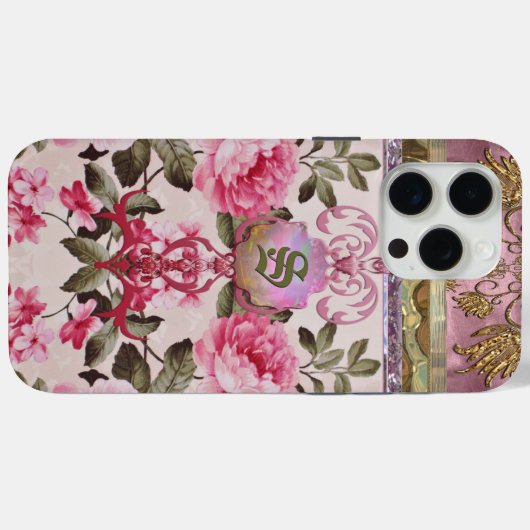 Coques Case-Mate iPhone Monogramme Peony Place (Verso (horizontal))
