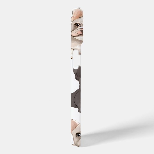 Coques Case-Mate iPhone Monogramme Personalized Adorable French Bulldog (Verso / Droite)