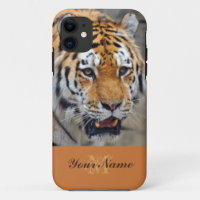 Monogramme personnalisable avec un tigre majestueu