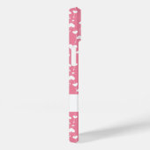 Coques Case-Mate iPhone Monogramme personnalisable coeurs roses et blancs (Verso / Droite)