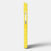 Coques Case-Mate iPhone Monogramme personnalisable Cubes 3D jaune vif (Verso / Gauche)