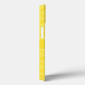 Coques Case-Mate iPhone Monogramme personnalisable Cubes 3D jaune vif (Verso / Droite)