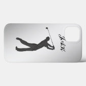 Coques Case-Mate iPhone Monogramme personnalisable de partouzeur de golf (Verso (horizontal))