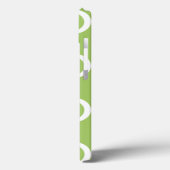 Coques Case-Mate iPhone Monogramme personnalisable Lime Green Quatrefoil (Verso / Gauche)