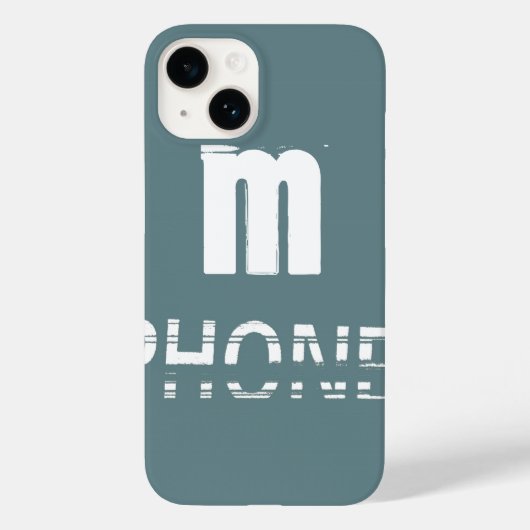 Coques Case-Mate iPhone Monogramme Personnalisable Turquoise Cool moderne (Verso)