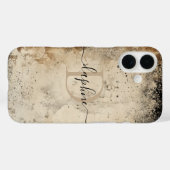 Coques Case-Mate iPhone Monogramme personnalisé (Verso (horizontal))