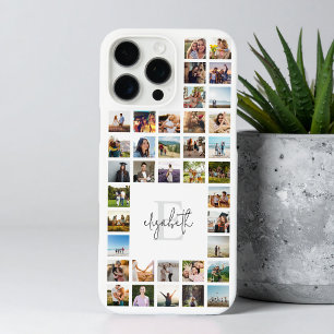 Coques iPhone 16 Pro Max Monogramme personnalisé 37 Collage photo