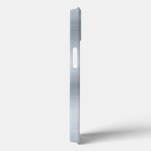 Coques Case-Mate iPhone Monogramme personnalisé à l'apparence d'argent bro (Verso / Droite)