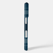 Coques Case-Mate iPhone Monogramme personnalisé bleu foncé Plaid (Verso / Droite)