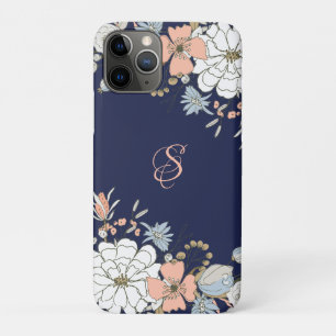 Case-Mate iPhone Case Monogramme personnalisé bleu rose bleu marine