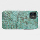 Coques Case-Mate iPhone Monogramme personnalisé Bubly Verdigris Bronze (Dos (Horizontal))