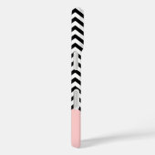 Coques Case-Mate iPhone Monogramme personnalisé Chevron moderne noir et ro (Verso / Droite)