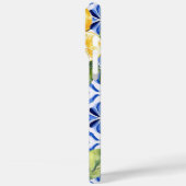 Coques Case-Mate iPhone Monogramme personnalisé Citrons jaunes méditerrané (Verso / Gauche)