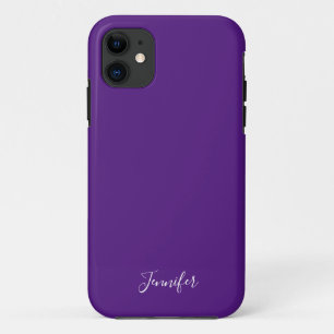 Case-Mate iPhone Case Monogramme personnalisé Couleur solide violette r