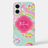 Coques Case-Mate iPhone Monogramme personnalisé de la marguerite de la men (Verso)
