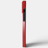 Coques Case-Mate iPhone Monogramme personnalisé de texture rouge Iridescen (Verso / Gauche)