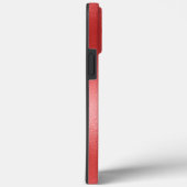 Coques Case-Mate iPhone Monogramme personnalisé de texture rouge Iridescen (Verso / Droite)