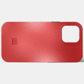 Coques Case-Mate iPhone Monogramme personnalisé de texture rouge Iridescen (Verso (horizontal))