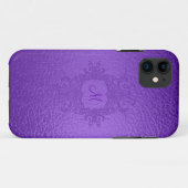 Coques Case-Mate iPhone Monogramme Personnalisé En Verre Violet (Dos (Horizontal))