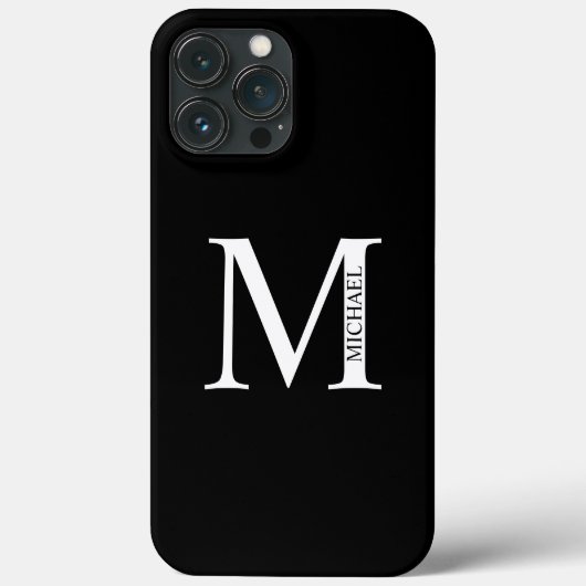 Coques Case-Mate iPhone Monogramme personnalisé et nom Coque-Mate iPhone C (Verso)