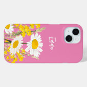 Coques Case-Mate iPhone Monogramme personnalisé Fleur sauvage moderne (Verso (horizontal))