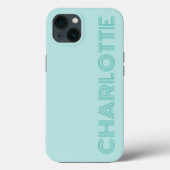 Coques Case-Mate iPhone Monogramme personnalisé Gras simple tendance vert (Verso)
