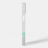 Coques Case-Mate iPhone Monogramme personnalisé Gris et pinceau Râle (Verso / Droite)