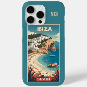 Coque iPhone 15 Pro Max Monogramme personnalisé Ibiza, Espagne Poster de v