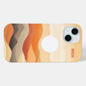 Coques Case-Mate iPhone Monogramme personnalisé - Illustration du paysage  (Verso (horizontal))