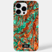 Coques Case-Mate iPhone Monogramme Personnalisé Iridescente Foil Rumplé (Verso)
