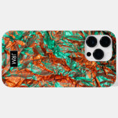Coques Case-Mate iPhone Monogramme Personnalisé Iridescente Foil Rumplé (Verso (horizontal))