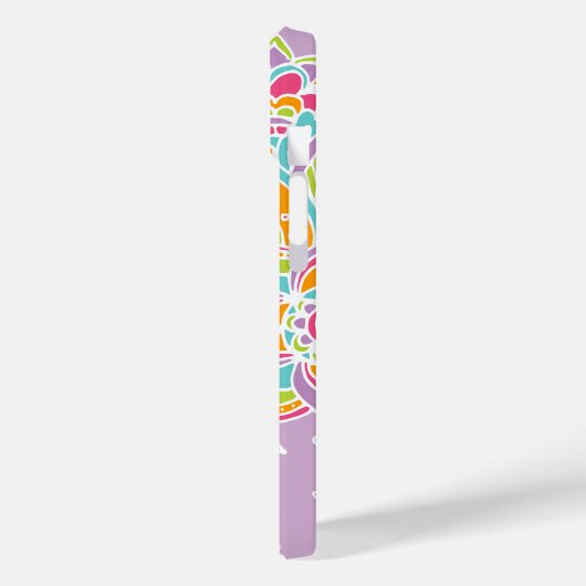 Coques Case-Mate iPhone Monogramme personnalisé Lilac Bohemian Paisley (Verso / Gauche)