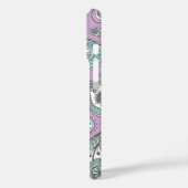Coques Case-Mate iPhone Monogramme personnalisé Lilac Bohemian Paisley (Verso / Gauche)
