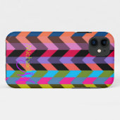 Coques Case-Mate iPhone Monogramme personnalisé Moderne Chevron Zigzag 6 (Dos (Horizontal))