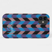 Coques Case-Mate iPhone Monogramme personnalisé Moderne Chevron Zigzag 8 (Dos (Horizontal))