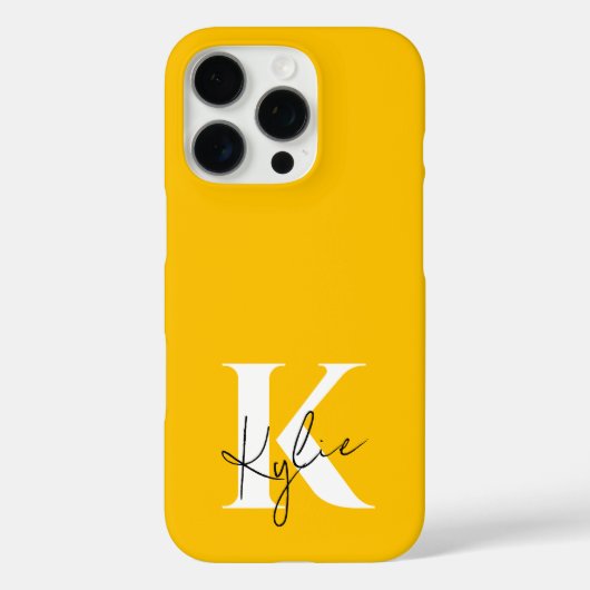 Coques Case-Mate iPhone Monogramme personnalisé moderne et dynamique Nom (Verso)