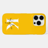 Coques Case-Mate iPhone Monogramme personnalisé moderne et dynamique Nom (Verso (horizontal))