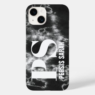 Coque Pour iPhone 14 Monogramme personnalisé Nom initial Dye à nouilles