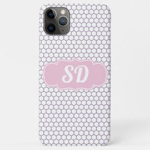 Case-Mate iPhone Case Monogramme personnalisé Peigne rose pâle