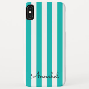 Case-Mate iPhone Case monogramme personnalisé rayures bleues et blanches