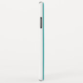 Coques Case-Mate iPhone monogramme personnalisé rayures bleues et blanches (Dos/Droite)