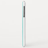 Coques Case-Mate iPhone monogramme personnalisé rayures bleues et blanches (Dos/Gauche)