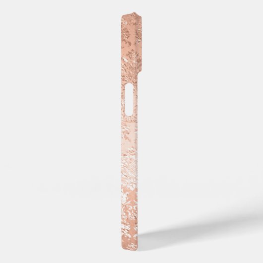 Coques Case-Mate iPhone Monogramme personnalisé Rose Gold Damask (Verso / Droite)