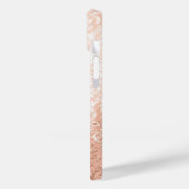 Coques Case-Mate iPhone Monogramme personnalisé Rose Gold Damask (Verso / Gauche)