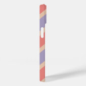 Coques Case-Mate iPhone Monogramme personnalisé rouge violet jaune pastel (Verso / Droite)
